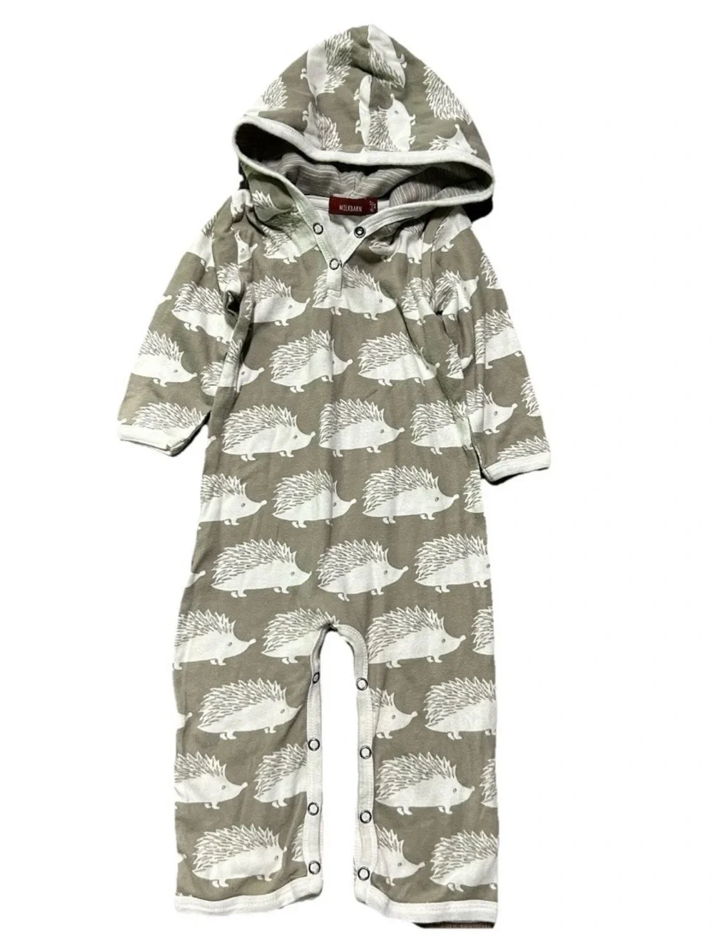Neutral Baby Footie Pajamas 2 Way Zipper Nike Animals Size 6-9 Months
